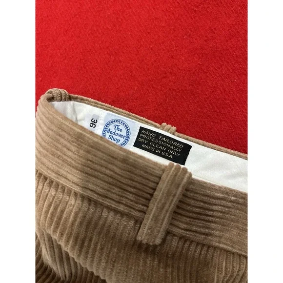 The Andover Shop Tan Corduroy Pants Size 36 Made In USA Classy Professional